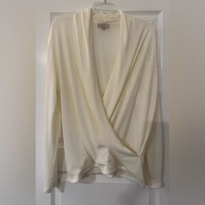 LOFT Cream V-Neck Women's Sweater